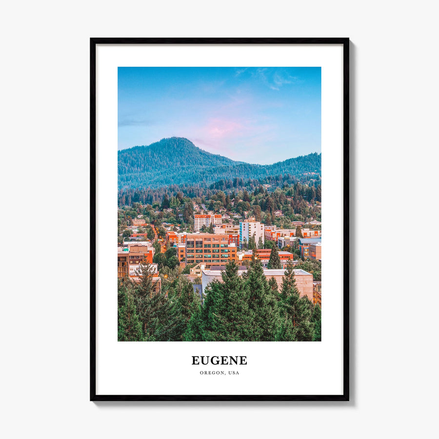 Eugene Classic Poster, framed poster mockup