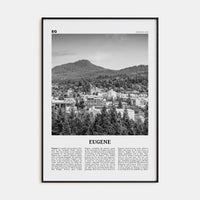 Eugene Poster None / 8x12 in Nbourhood Travel B&W Poster