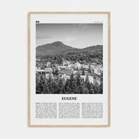 Eugene Poster Natural Wood / 8x12 in Nbourhood Travel B&W Poster