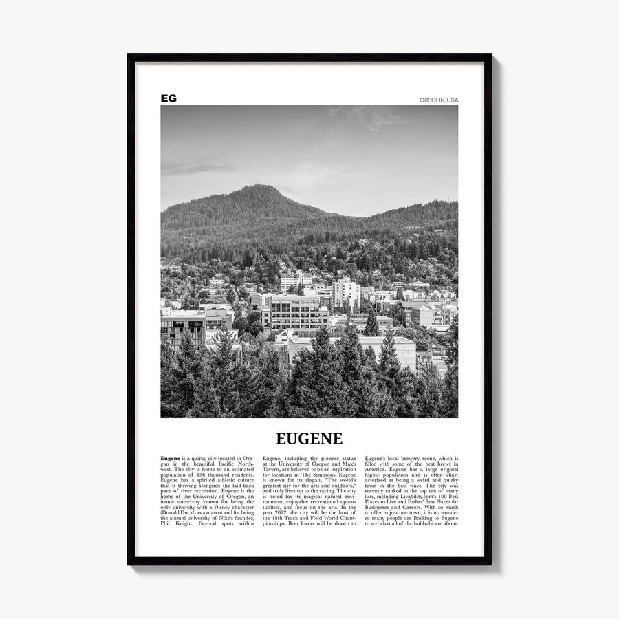Eugene Newspaper Poster, framed poster mockup