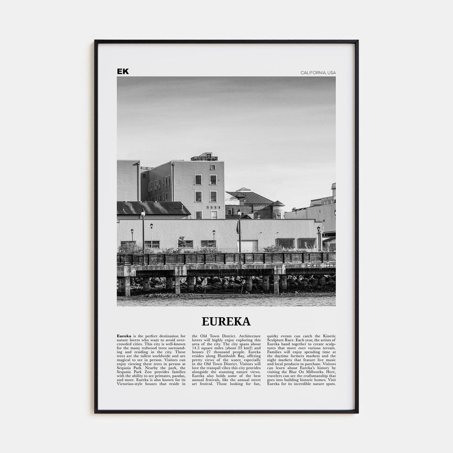 Eureka Poster None / 8x12 in Nbourhood Travel B&W Poster