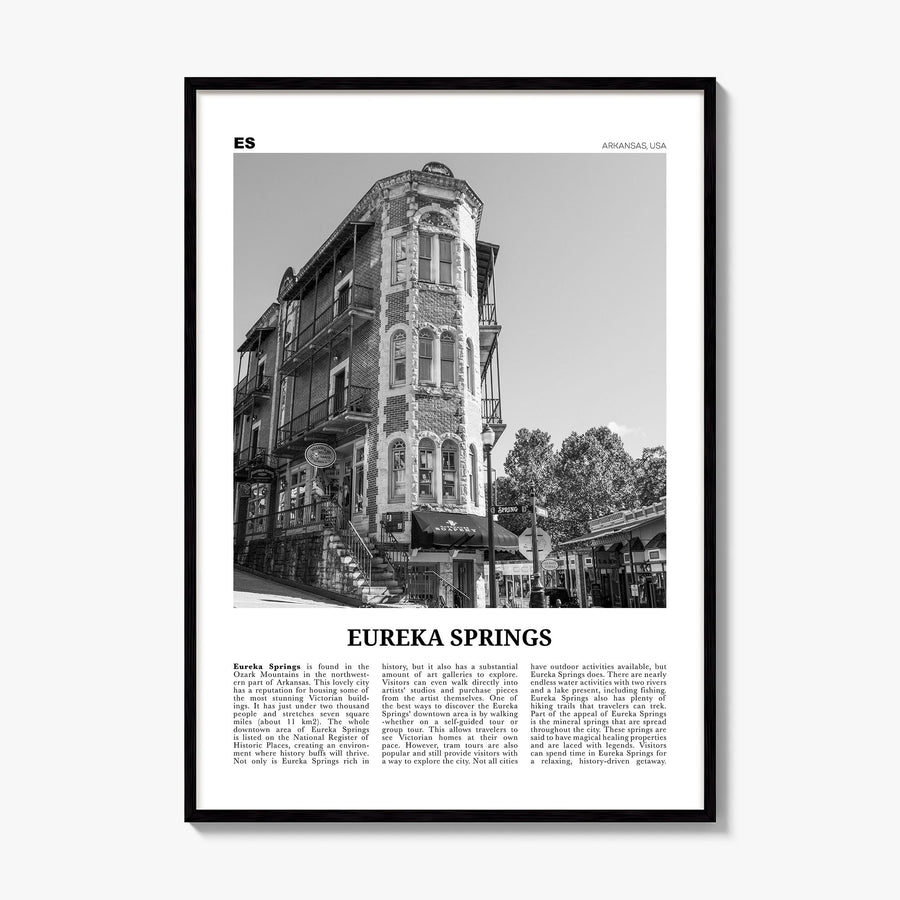 Eureka Springs Newspaper Poster, framed poster mockup