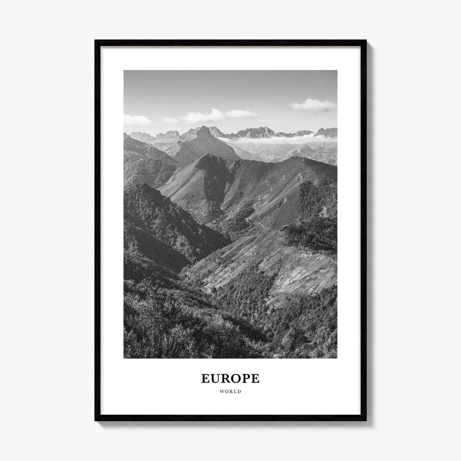 Europe Classic Poster, framed poster mockup