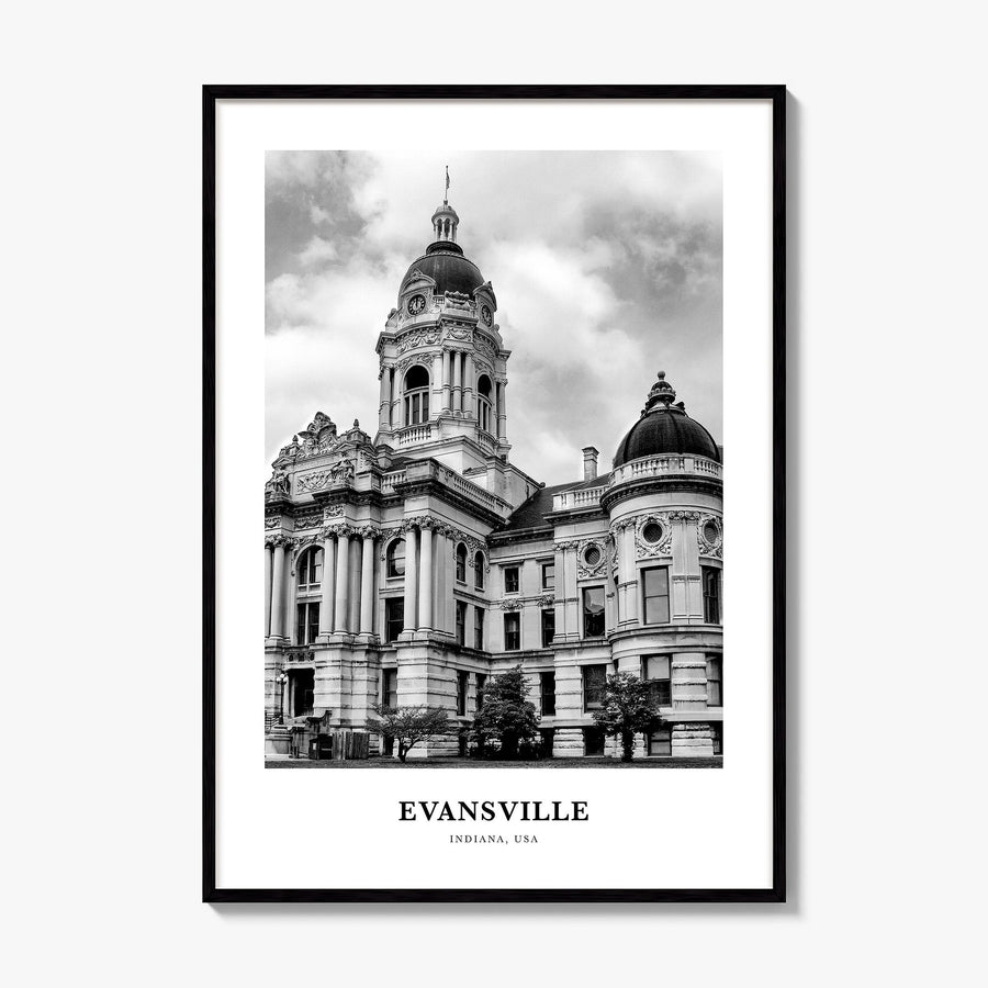 Evansville Classic Poster, framed poster mockup