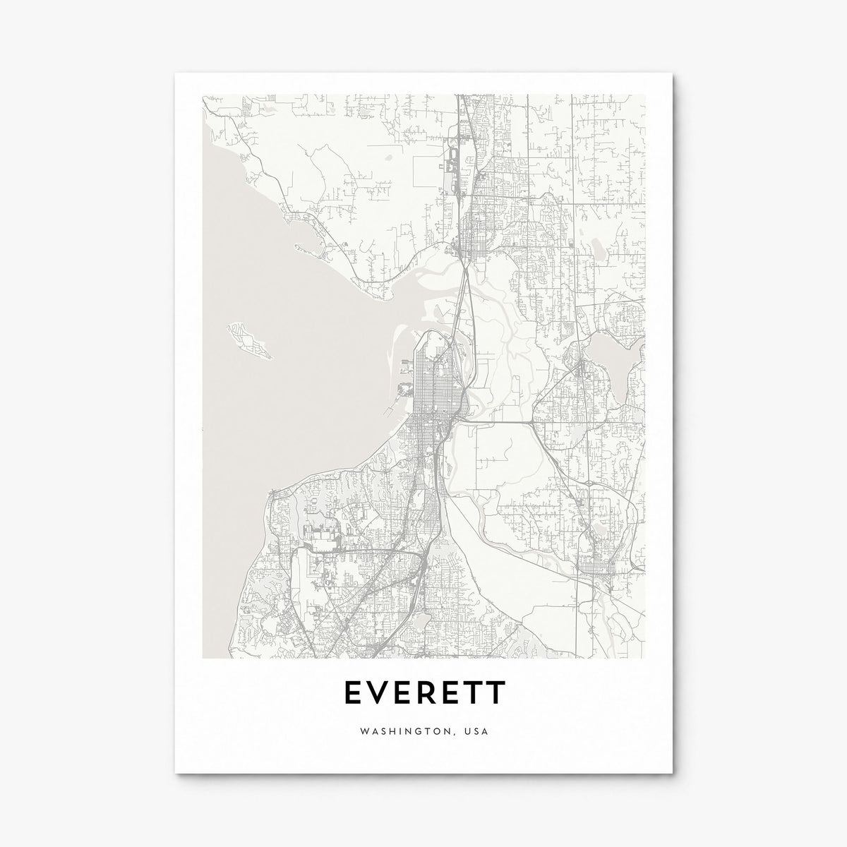 Everett Map Poster, print only (unframed)