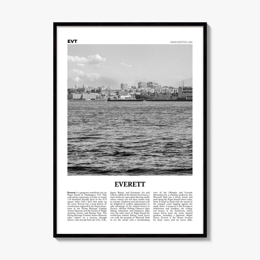 Everett Newspaper Poster, framed poster mockup