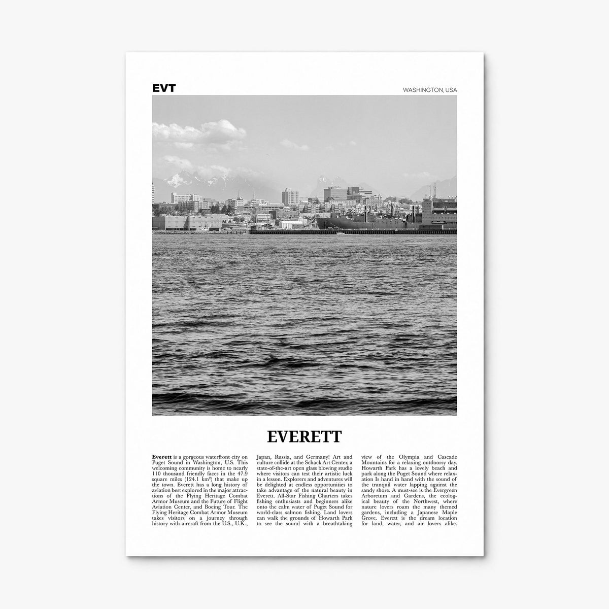 Everett Newspaper Poster, print only (unframed)