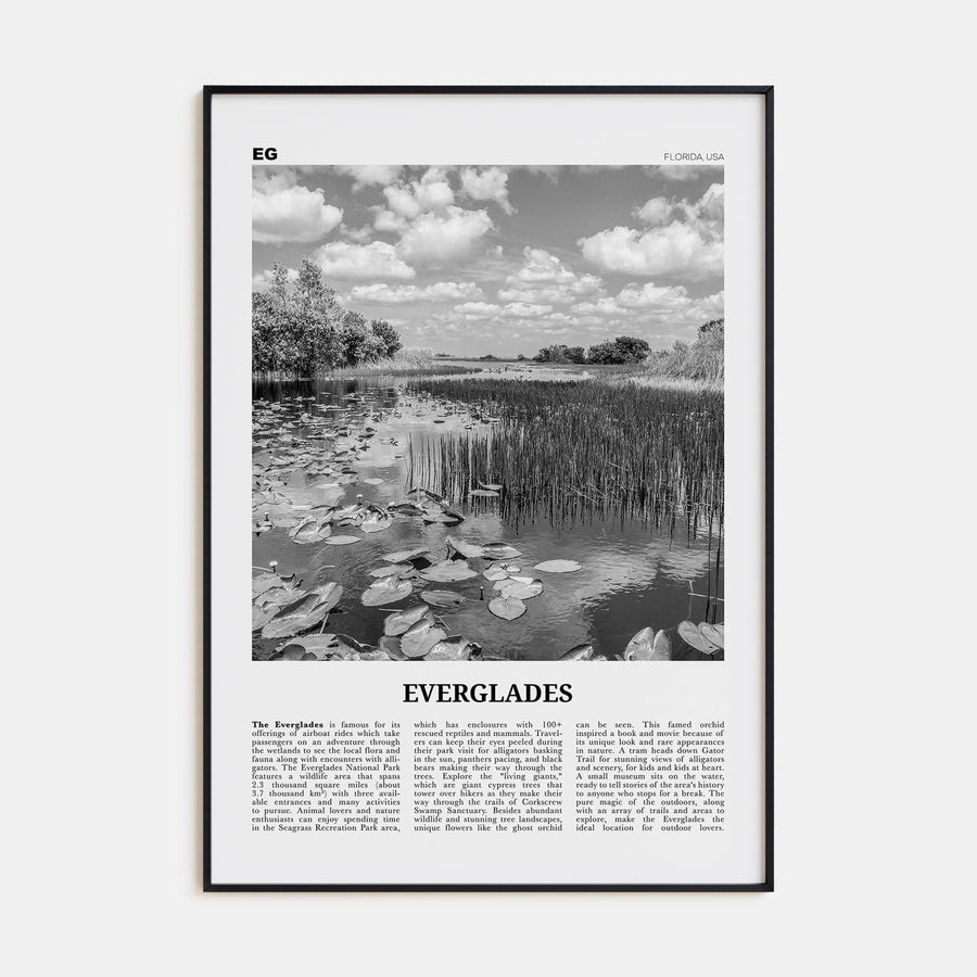 Everglades National Park Poster None / 8x12 in Nbourhood Travel B&W Poster