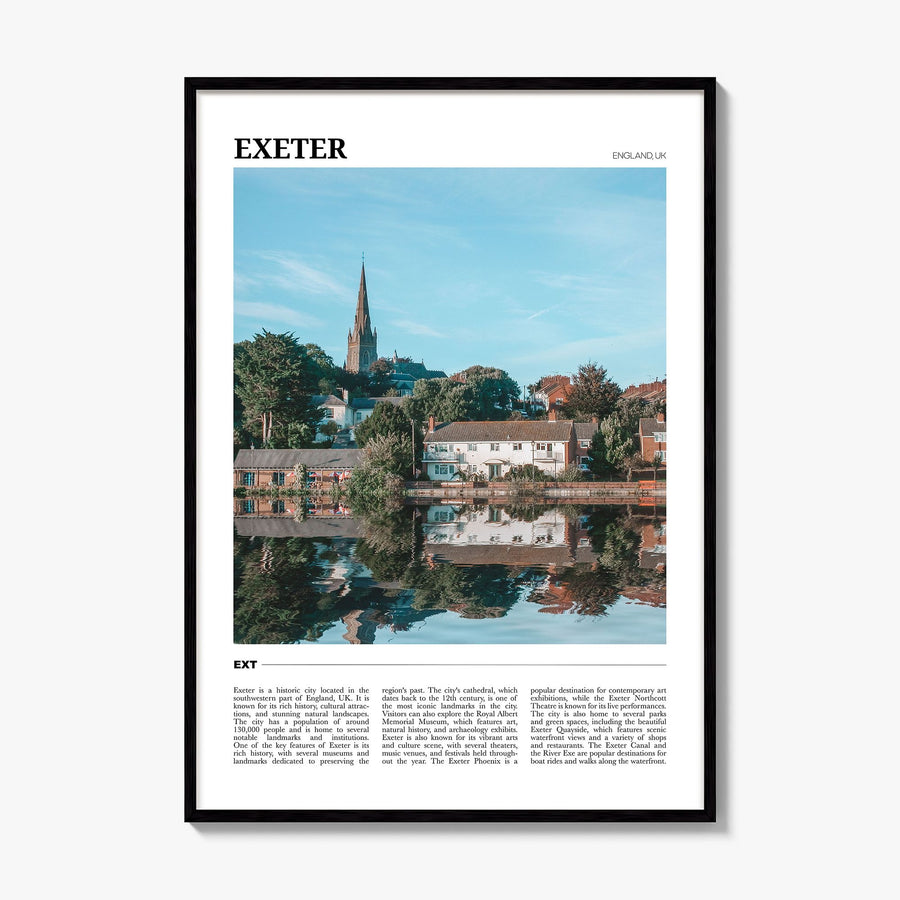 Exeter Travel Poster, framed poster mockup