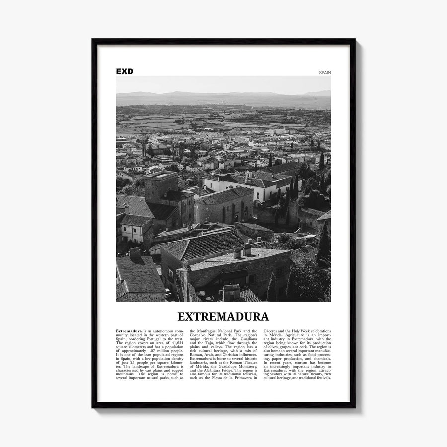 Extremadura Newspaper Poster, framed poster mockup