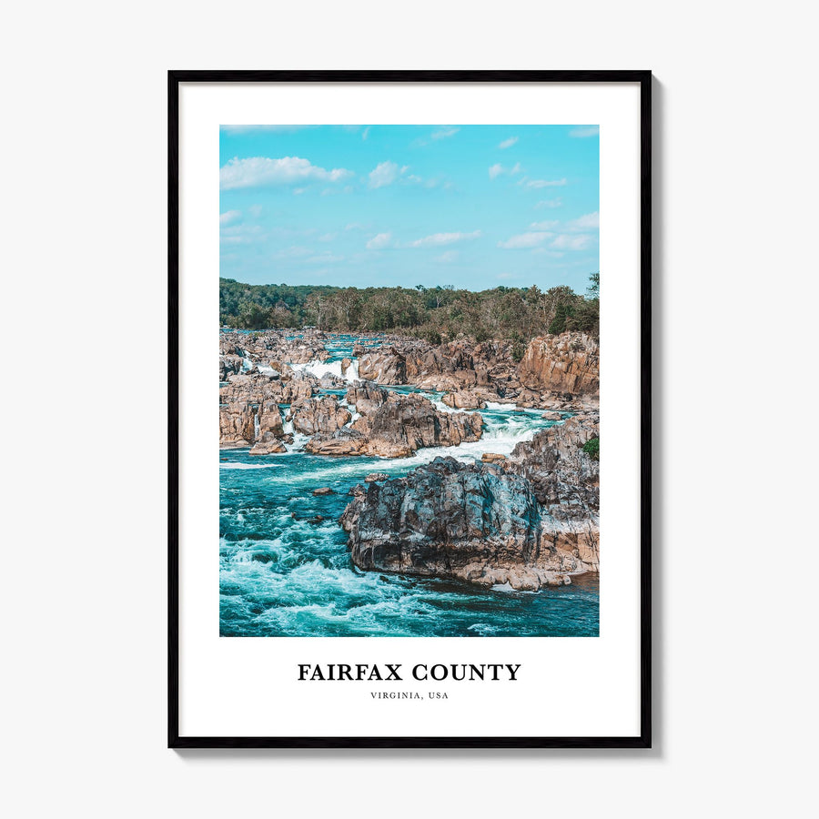 Fairfax County Classic Poster, framed poster mockup