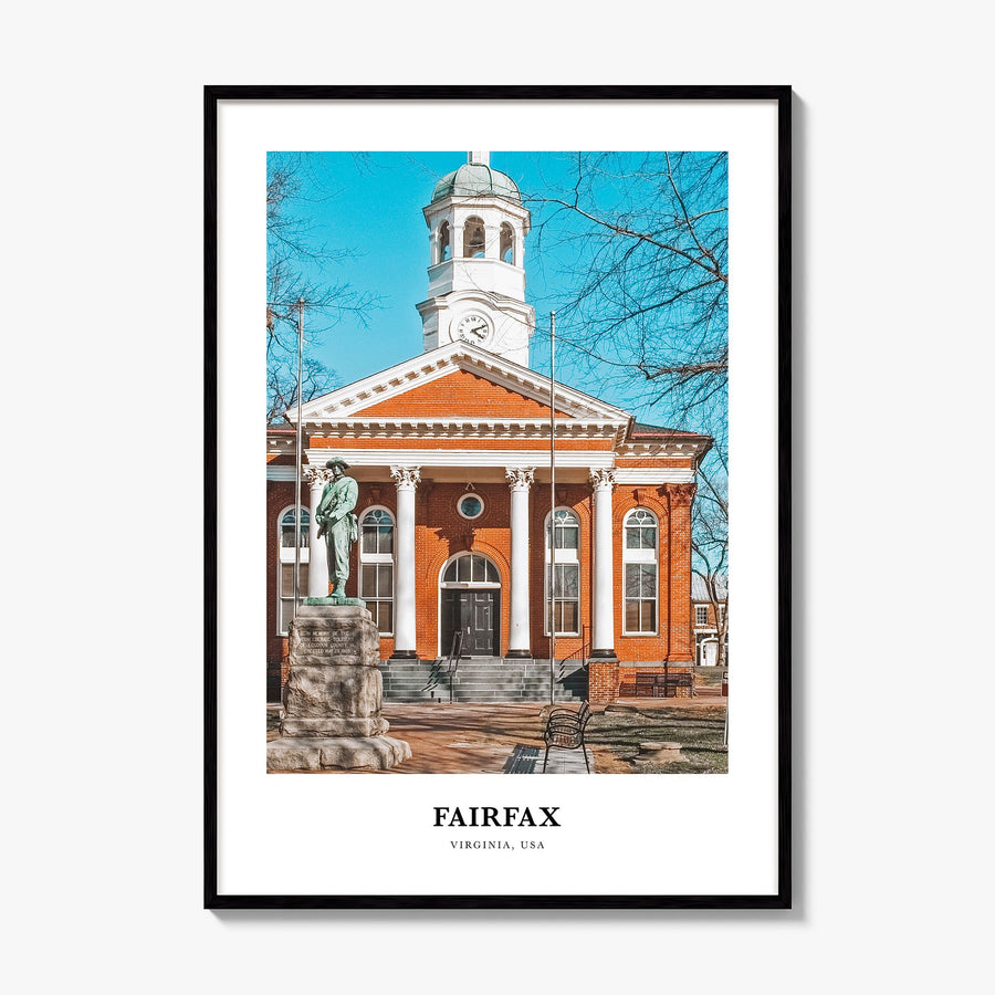 Fairfax, Virginia Classic Poster, framed poster mockup