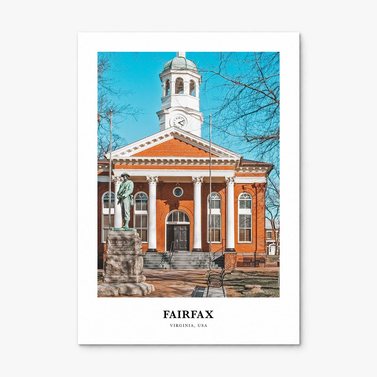 Fairfax, Virginia Classic Poster, print only (unframed)