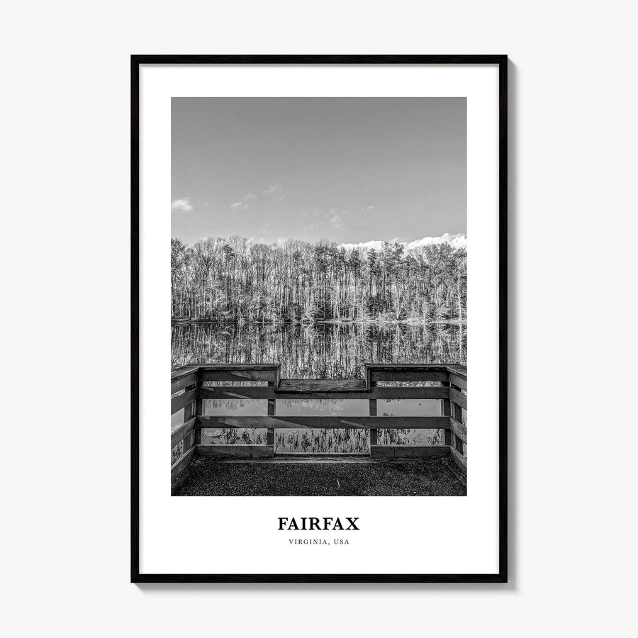 Fairfax, Virginia Classic Poster, framed poster mockup