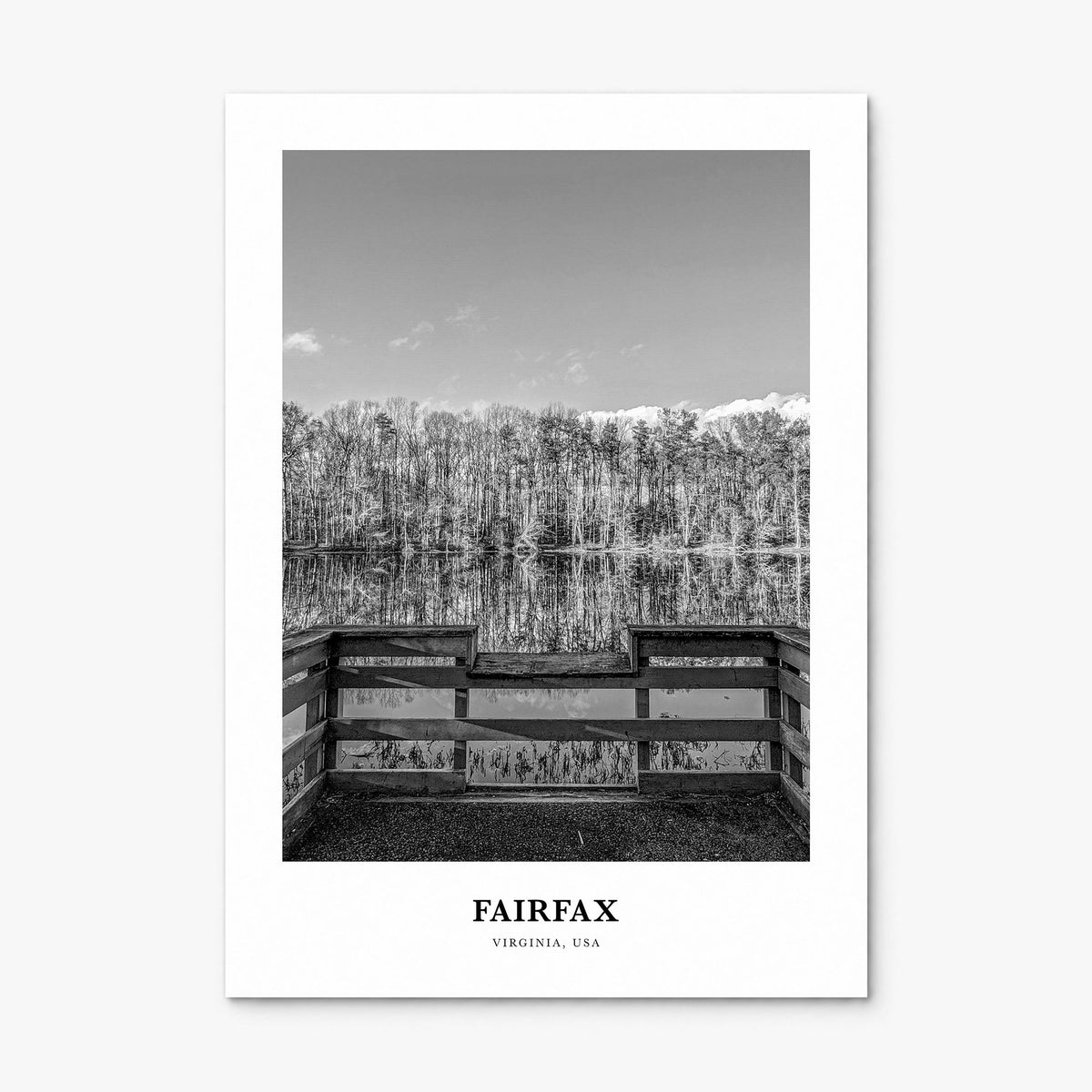 Fairfax, Virginia Classic Poster, print only (unframed)