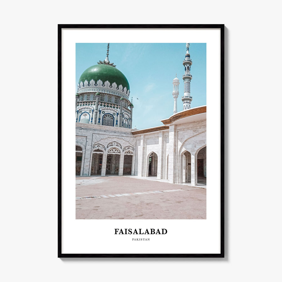 Faisalabad Classic Poster, framed poster mockup