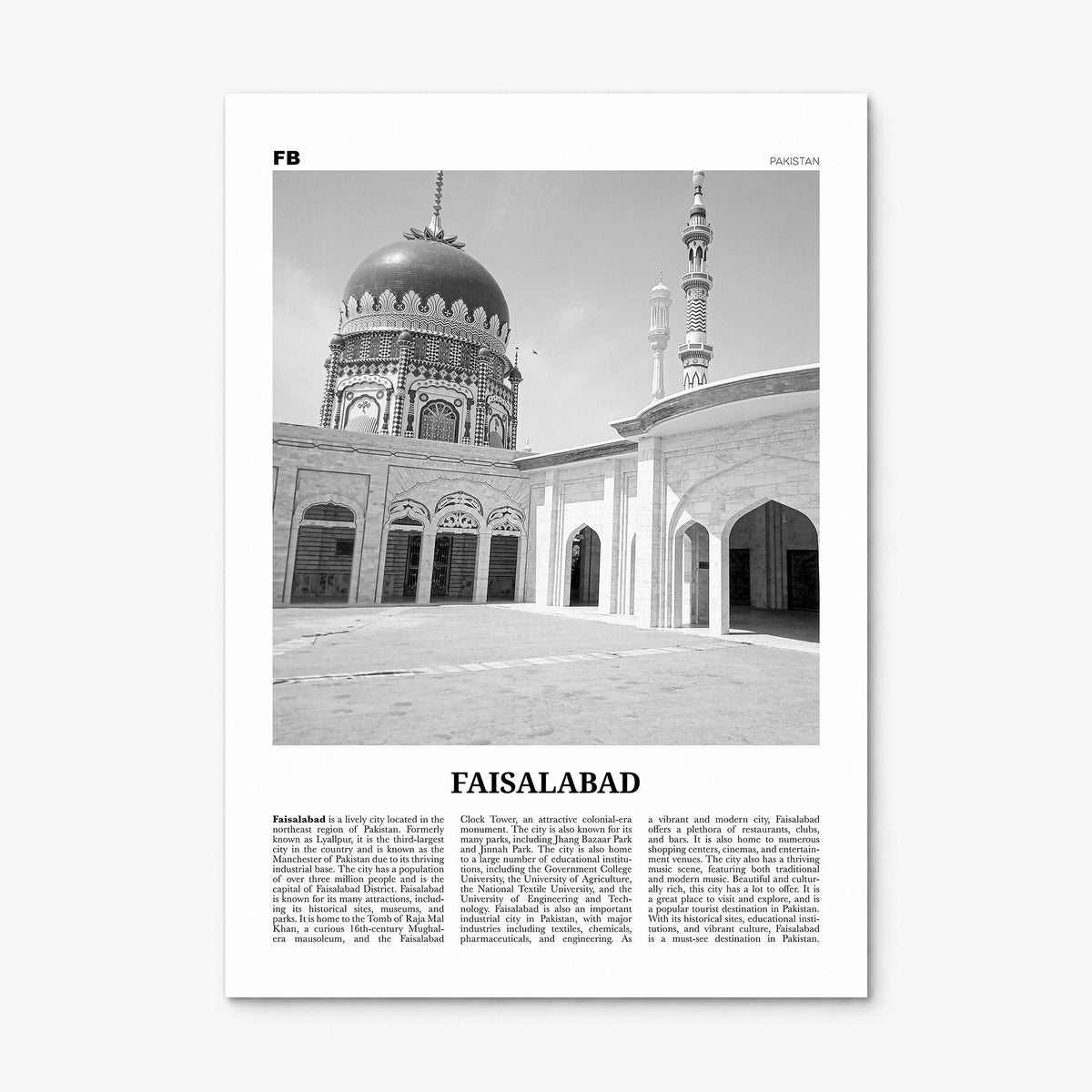 Faisalabad Newspaper Poster, print only (unframed)