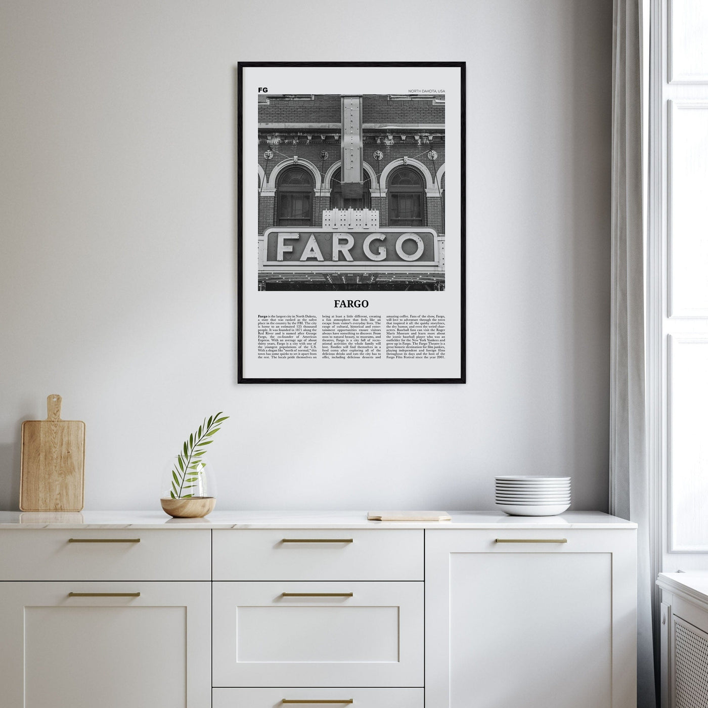 Fargo No 1 Poster Nbourhood Travel B&W Poster