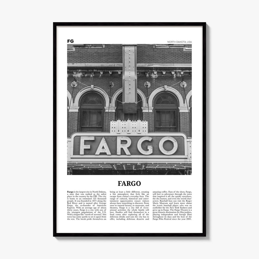 Fargo Newspaper No 1 Poster, framed poster mockup