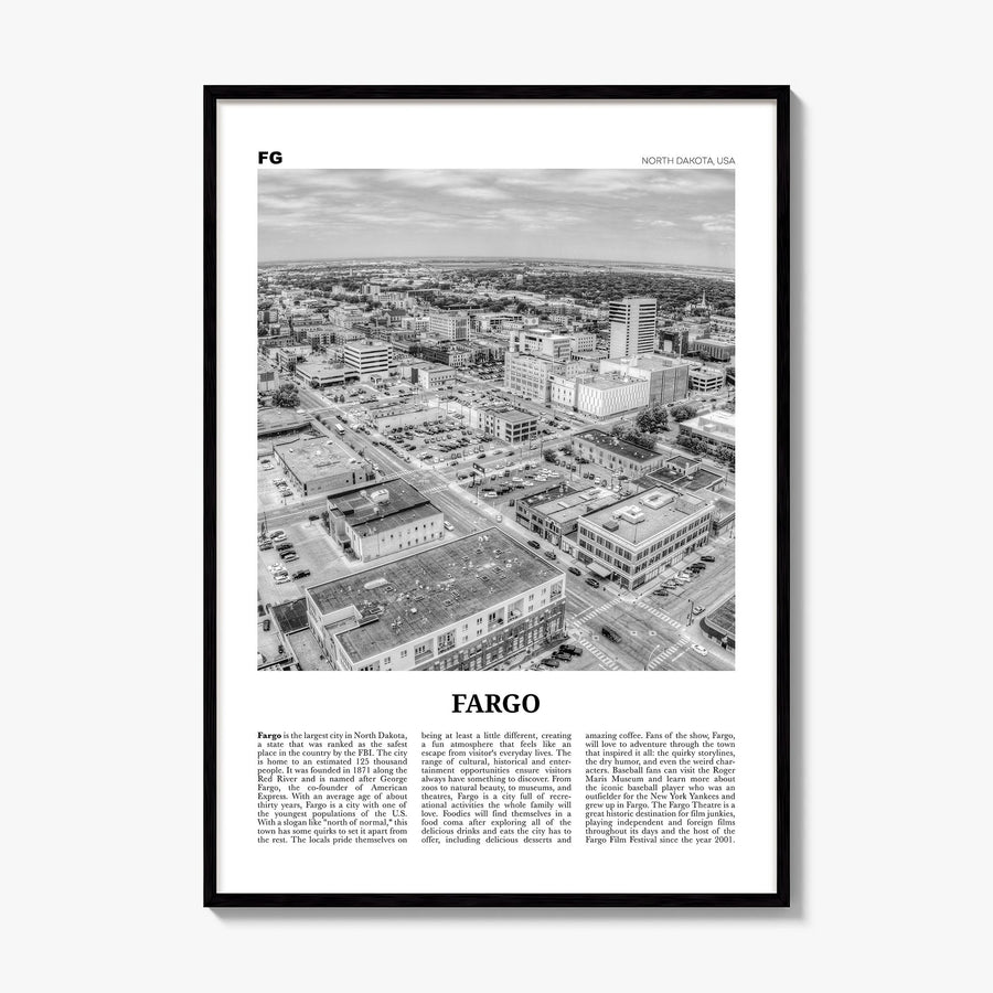 Fargo Newspaper No 2 Poster, framed poster mockup