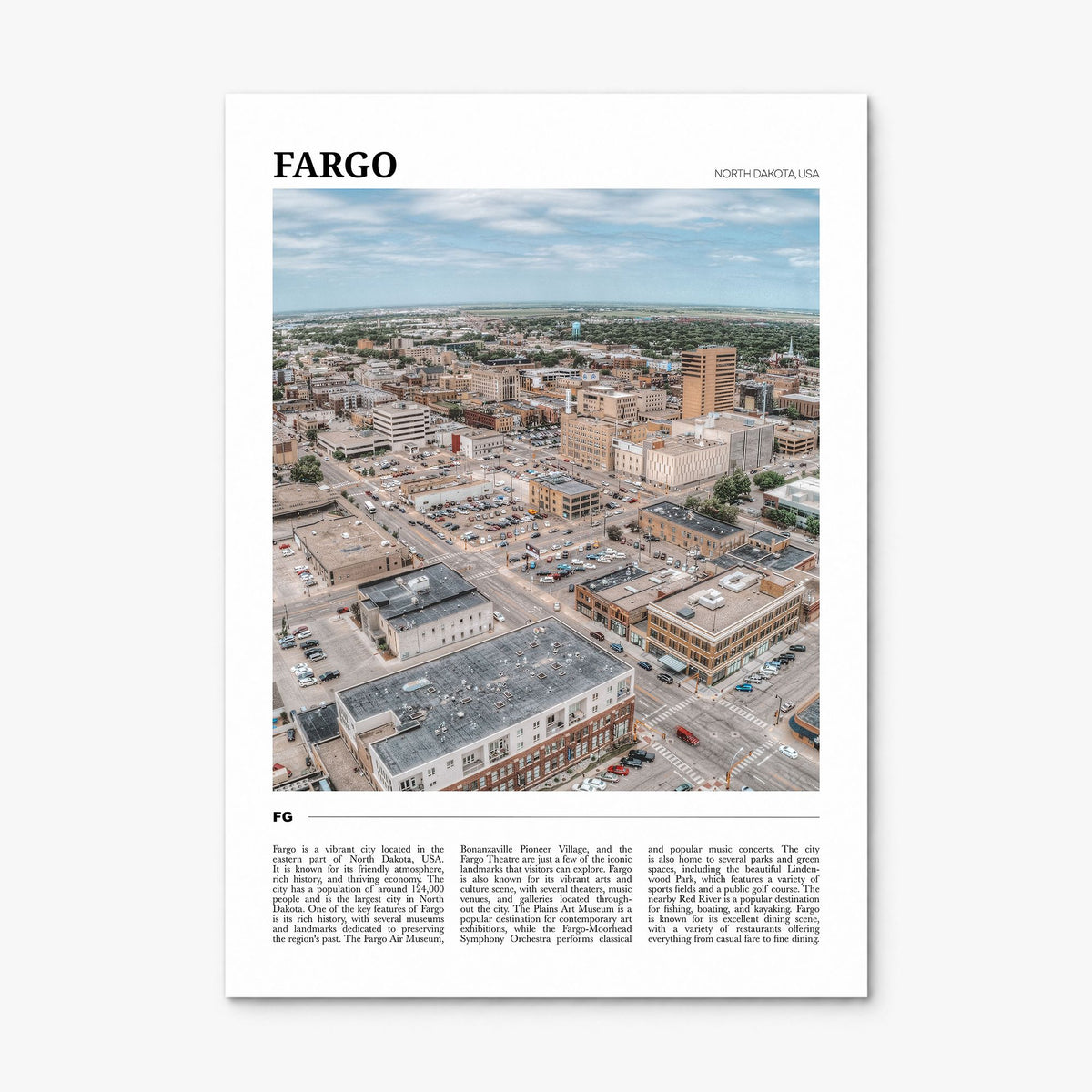 Fargo Travel Poster, print only (unframed)