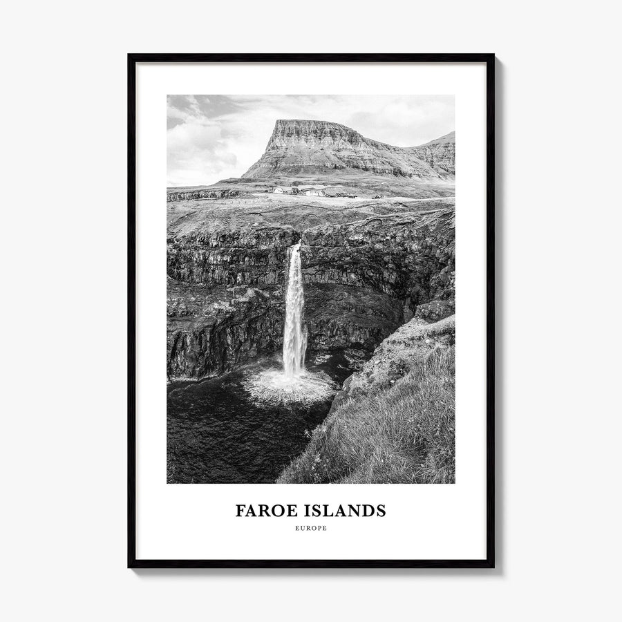 Faroe Islands Classic Poster, framed poster mockup