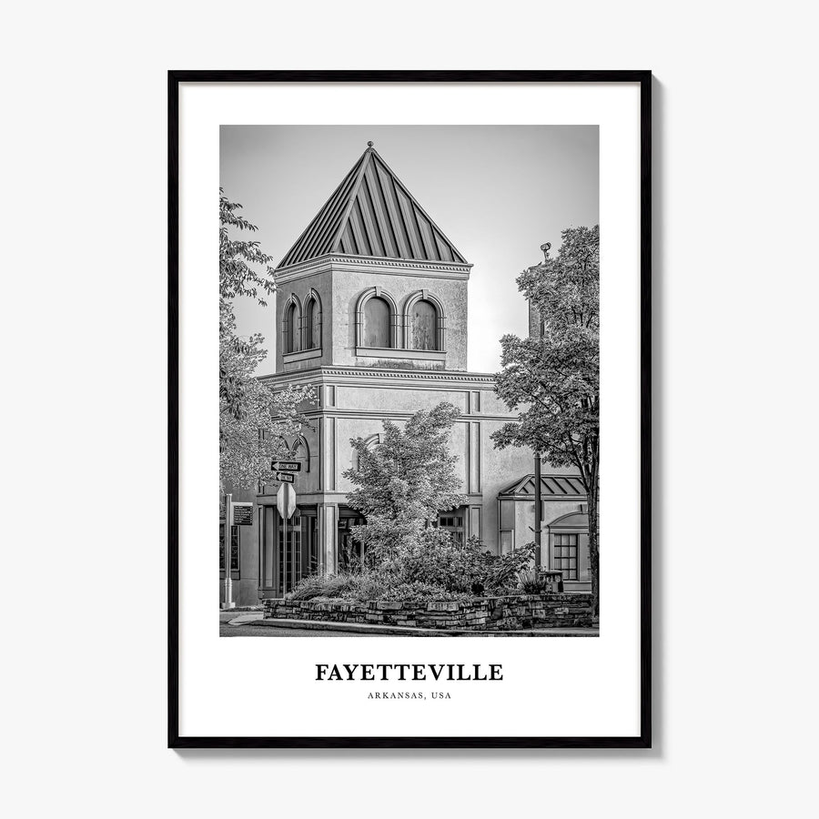 Fayetteville, Arkansas Classic Poster, framed poster mockup