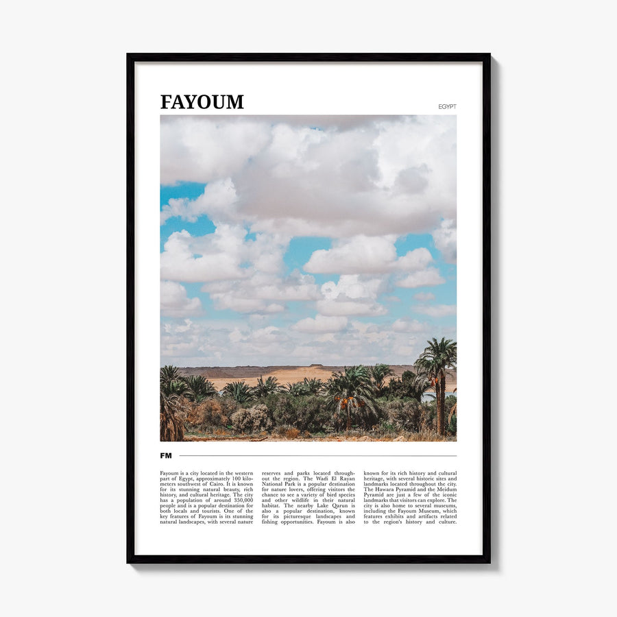 Fayoum Travel Poster, framed poster mockup