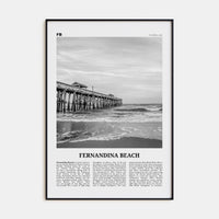 Fernandina Beach Poster None / 8x12 in Nbourhood Travel B&W Poster