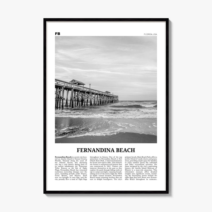 Fernandina Beach Newspaper Poster, framed poster mockup