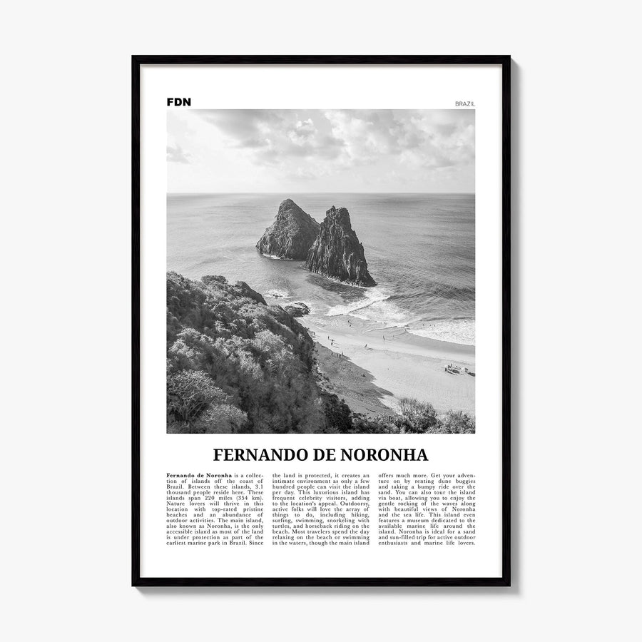 Fernando de Noronha Newspaper Poster, framed poster mockup