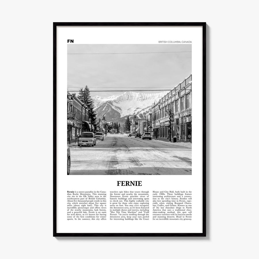 Fernie Newspaper Poster, framed poster mockup