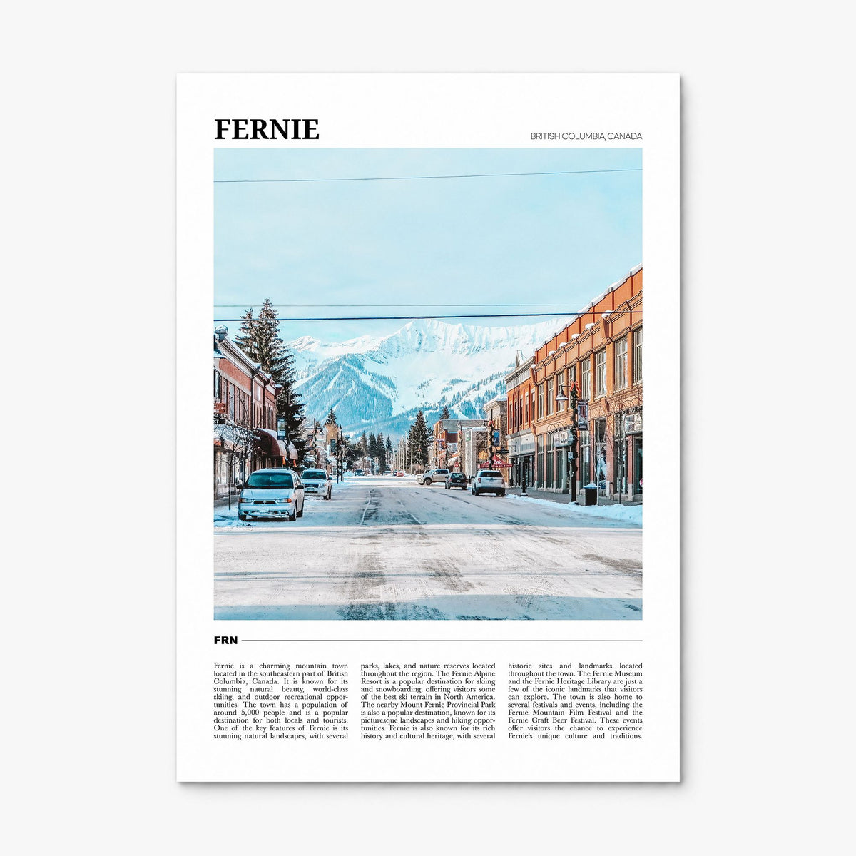 Fernie Travel Poster, print only (unframed)