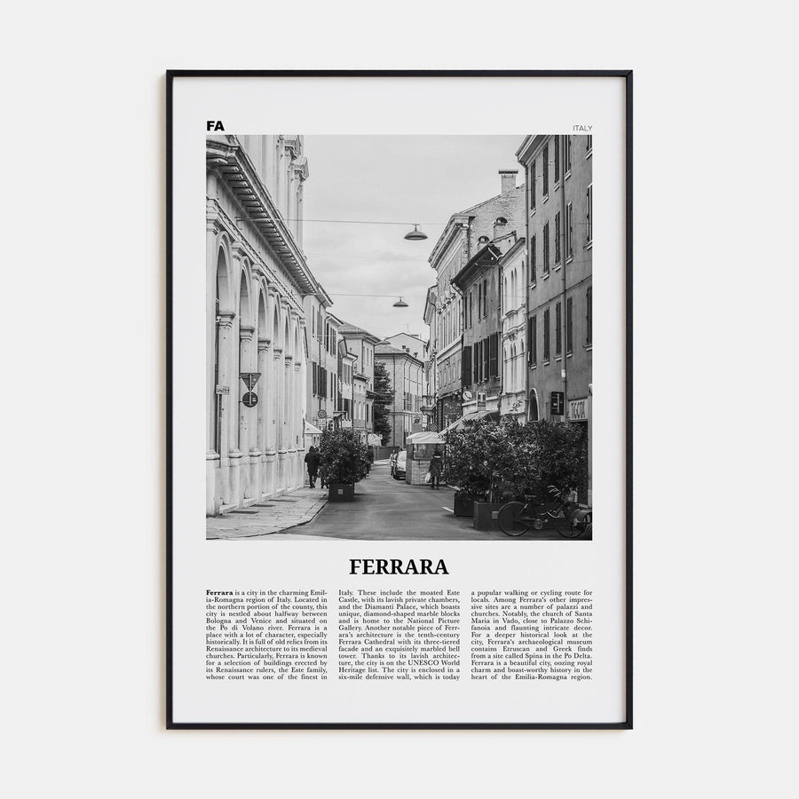 Ferrara Poster None / 8x12 in Nbourhood Travel B&W Poster