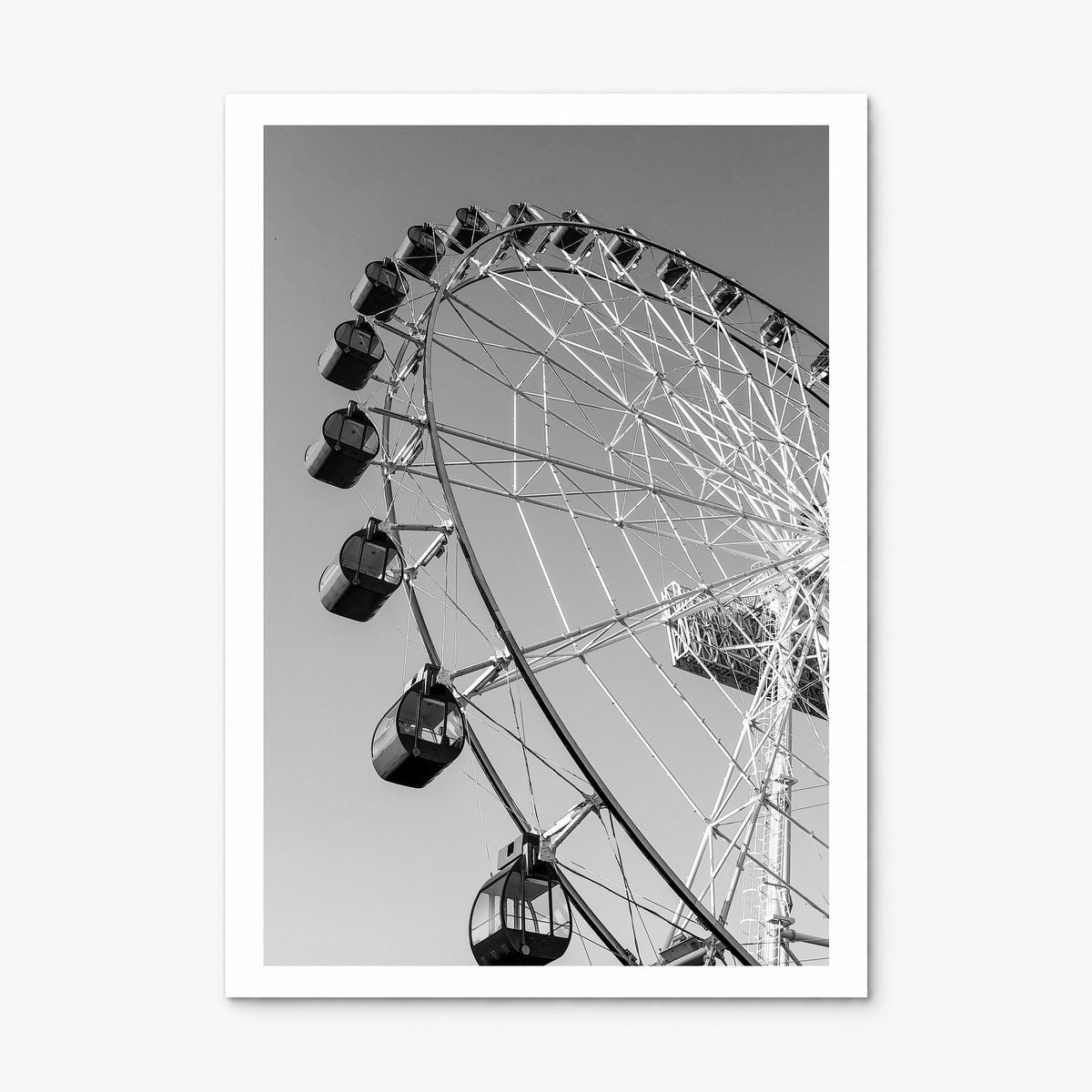 Ferris Wheel Photo Poster, print only (unframed), white border