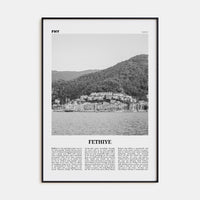 Fethiye Poster None / 8x12 in Nbourhood Travel B&W Poster