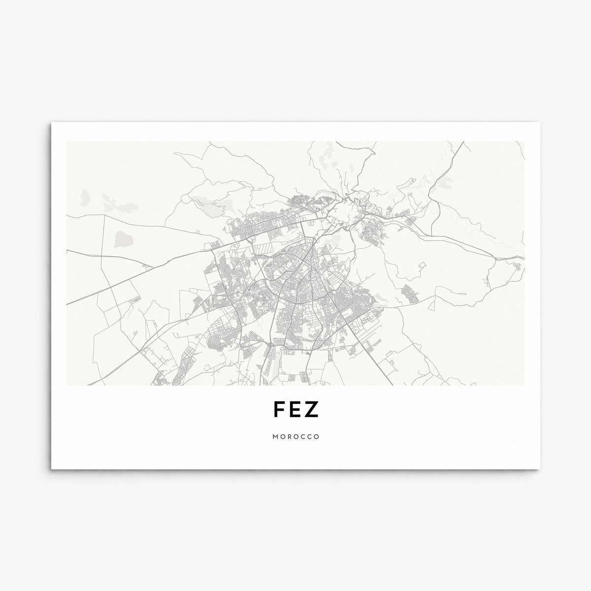 Fez Map Poster, print only (unframed)