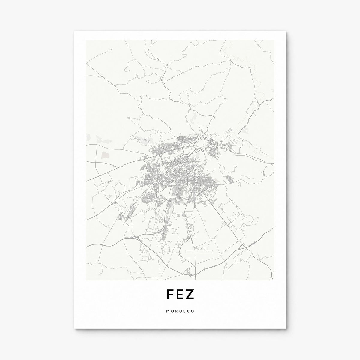 Fez Map Poster, print only (unframed)
