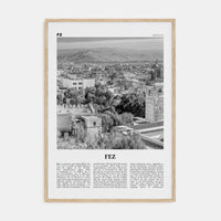 Fez Poster Natural Wood / 8x12 in Nbourhood Travel B&W Poster