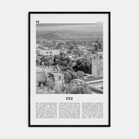 Fez Poster Black Wood / 8x12 in Nbourhood Travel B&W Poster