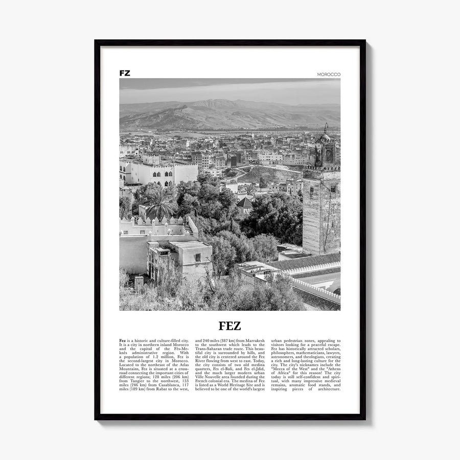 Fez Newspaper Poster, framed poster mockup