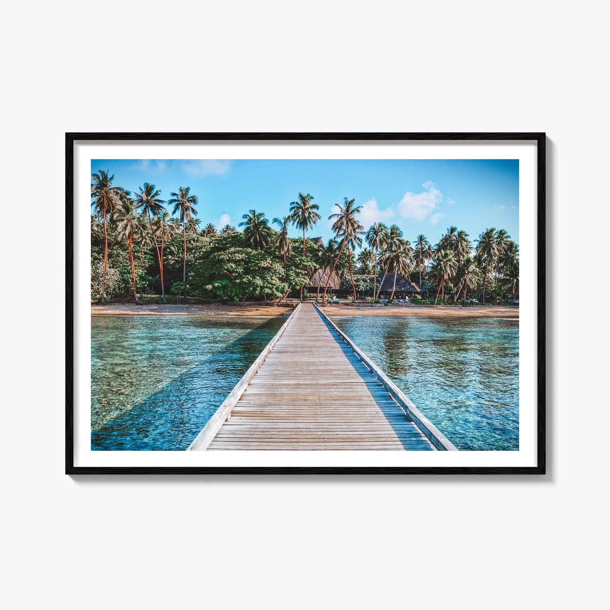 Fiji colorful photo poster of Oceania – horizontal wall art, unframed print shown in interior mockup