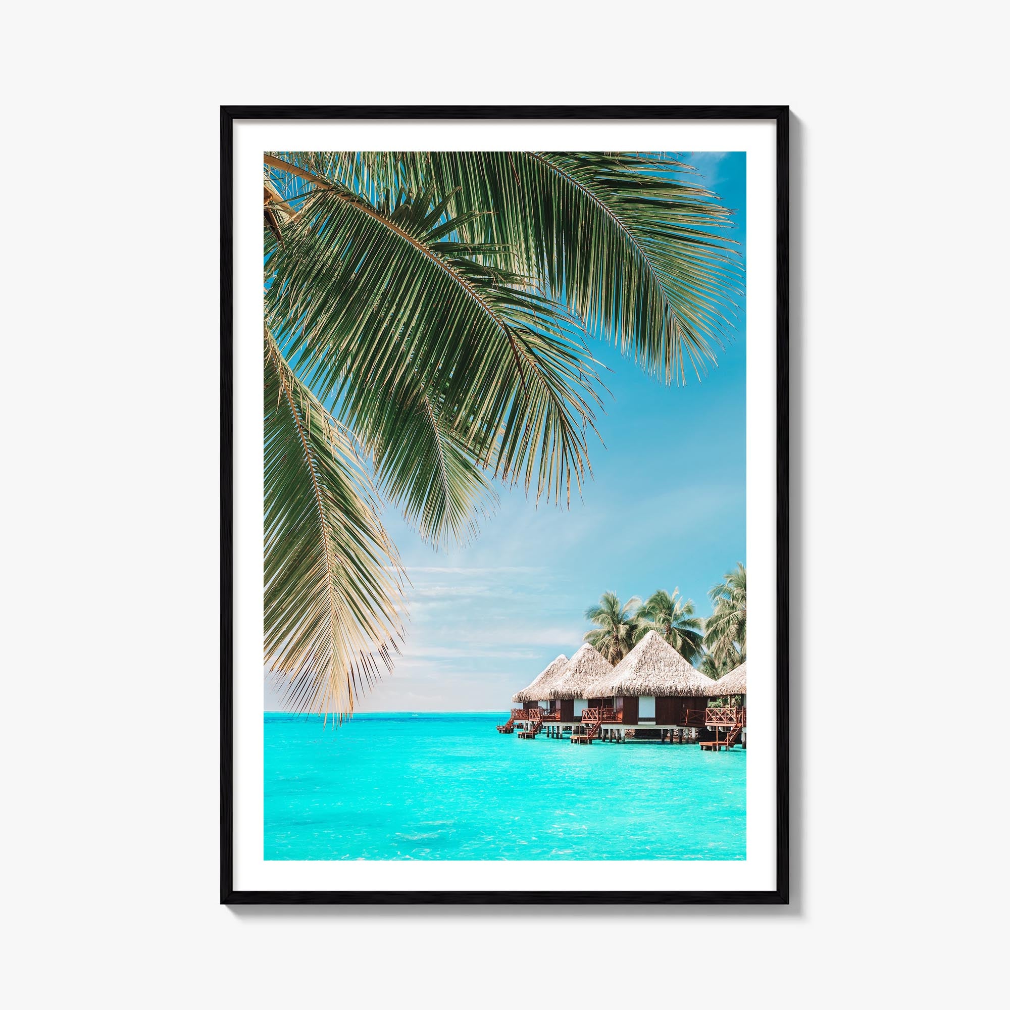 Fiji colorful photo poster of Oceania – vertical wall art, unframed print shown in interior mockup