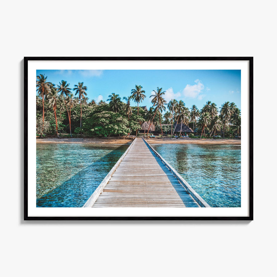 Fiji Photo Poster, framed poster mockup, white border
