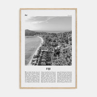 Fiji No 2 Poster Natural Wood / 8x12 in Nbourhood Travel B&W Poster