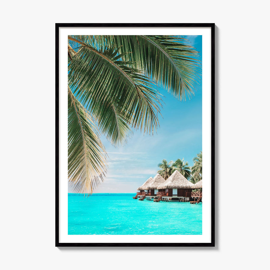 Fiji Photo Poster, framed poster mockup, white border