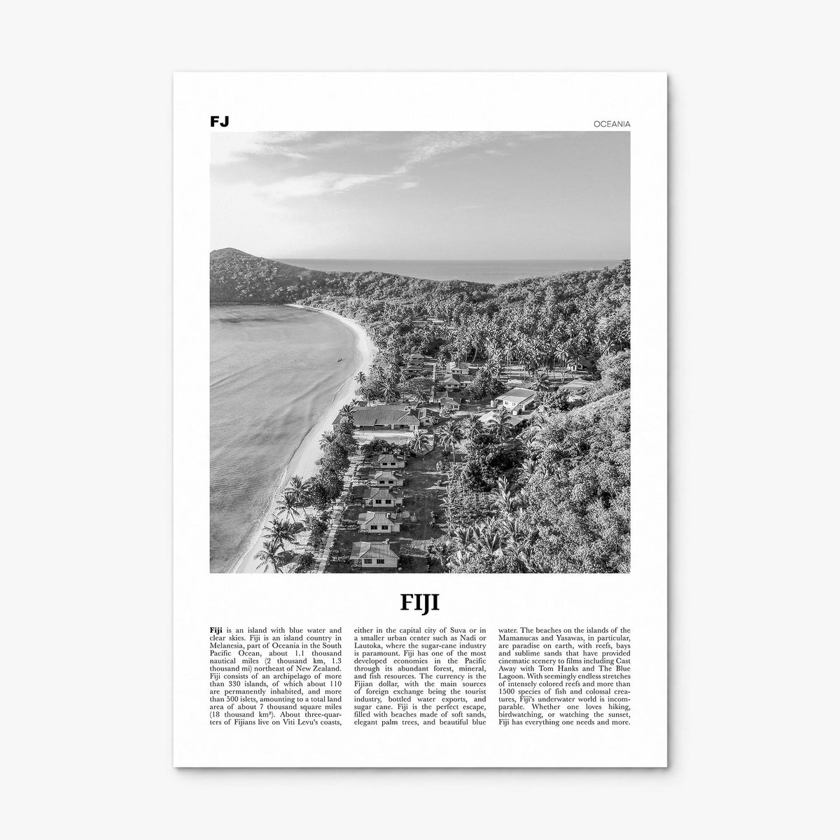 Fiji Newspaper No 2 Poster, print only (unframed)