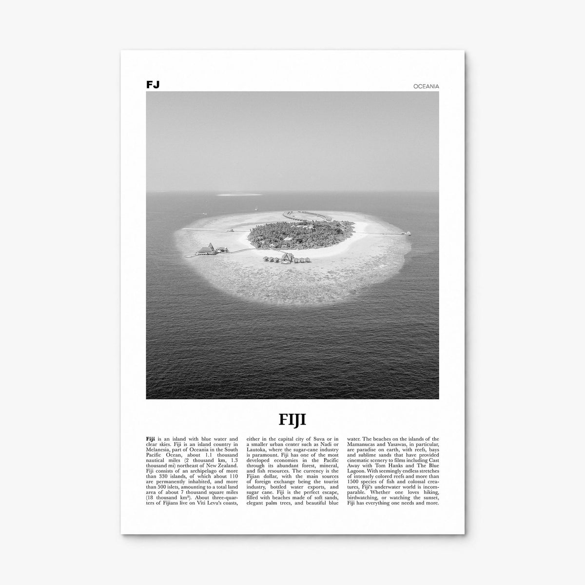 Fiji Newspaper No 3 Poster, print only (unframed)