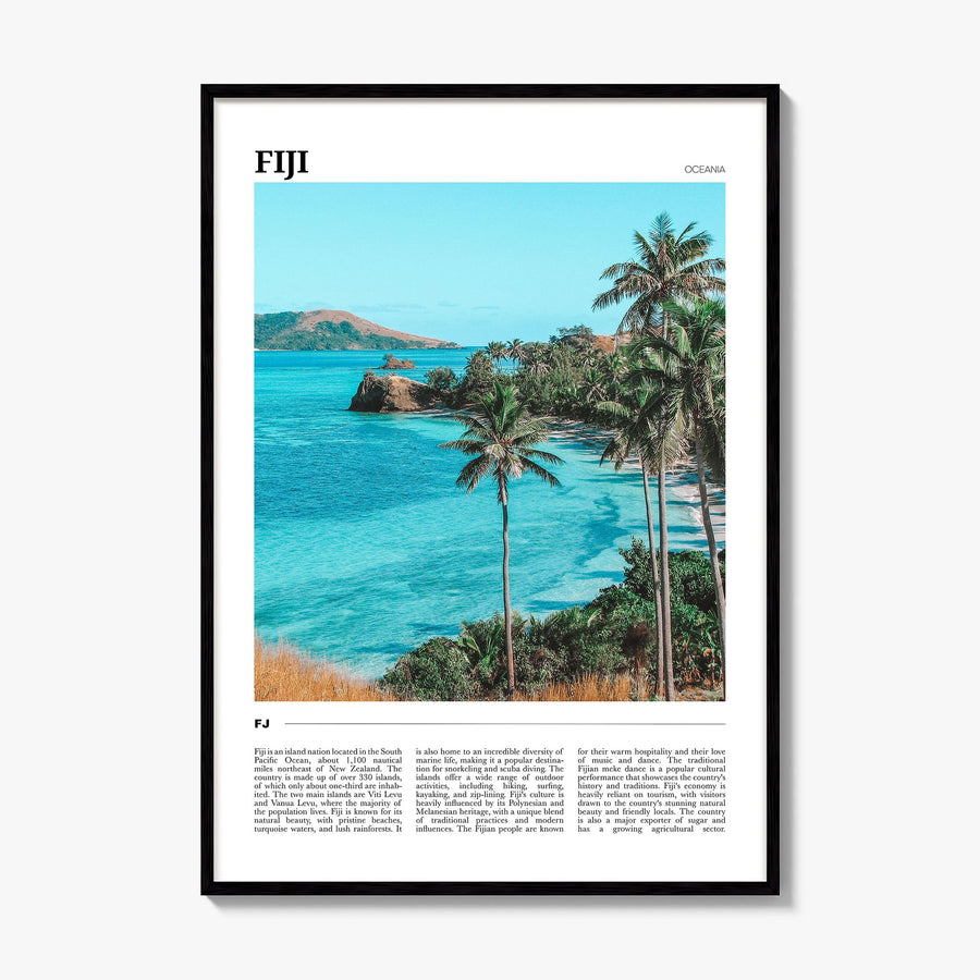 Fiji Travel Poster, framed poster mockup