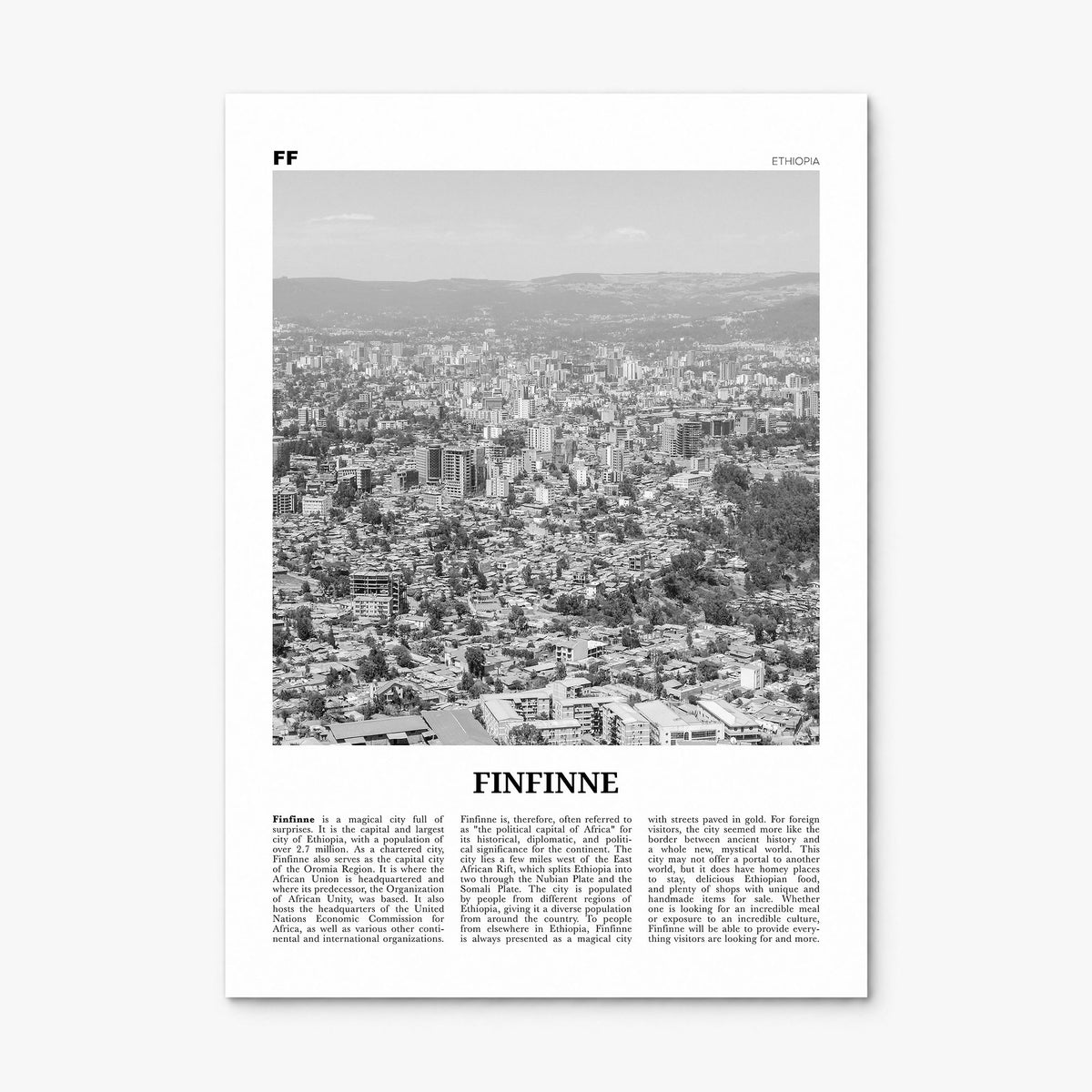 Finfinne Newspaper Poster, print only (unframed)